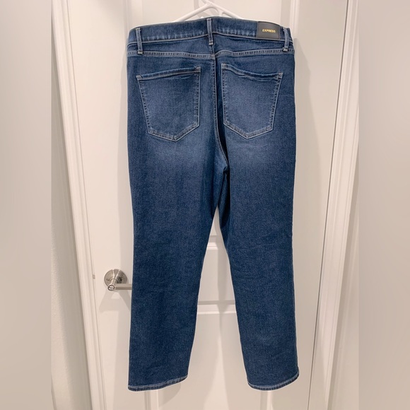 EXPRESS Straight Ankle High-Rise Jeans - Picture 2 of 3
